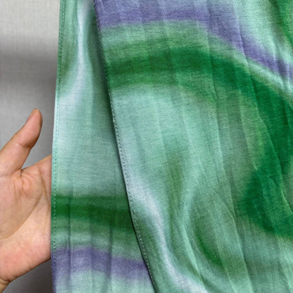 [Double-sided Printed 145g High Quality Mercerized Cotton] Bohemian Fashion Watercolor Marble Printed Scarf