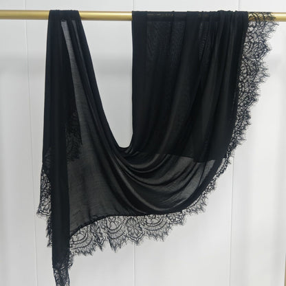 Cross-border explosive Malaysian cotton modal lace silk scarf headscarf skin-friendly, soft and breathable versatile scarf