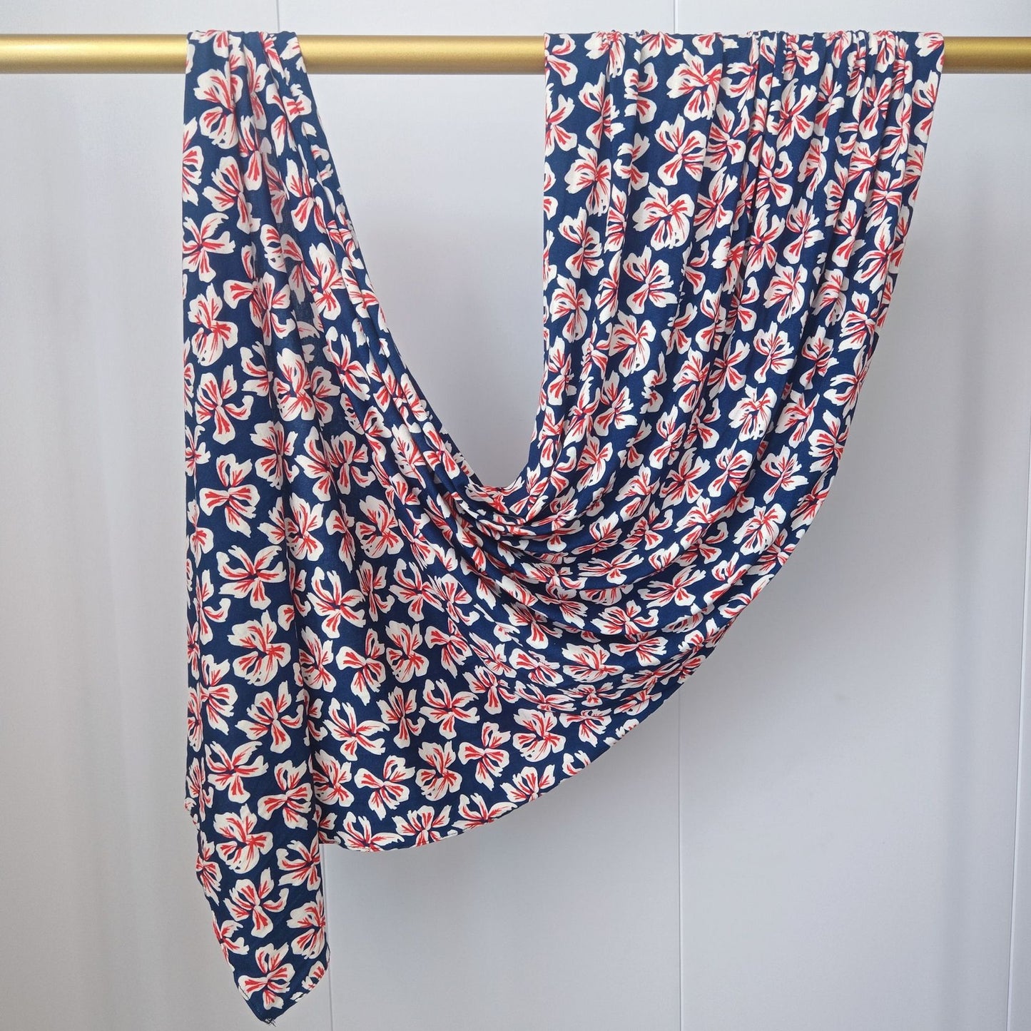 [High Quality Mercerized Cotton Print] Jersey Print Bohemian Watercolor Jersey Print Scarf