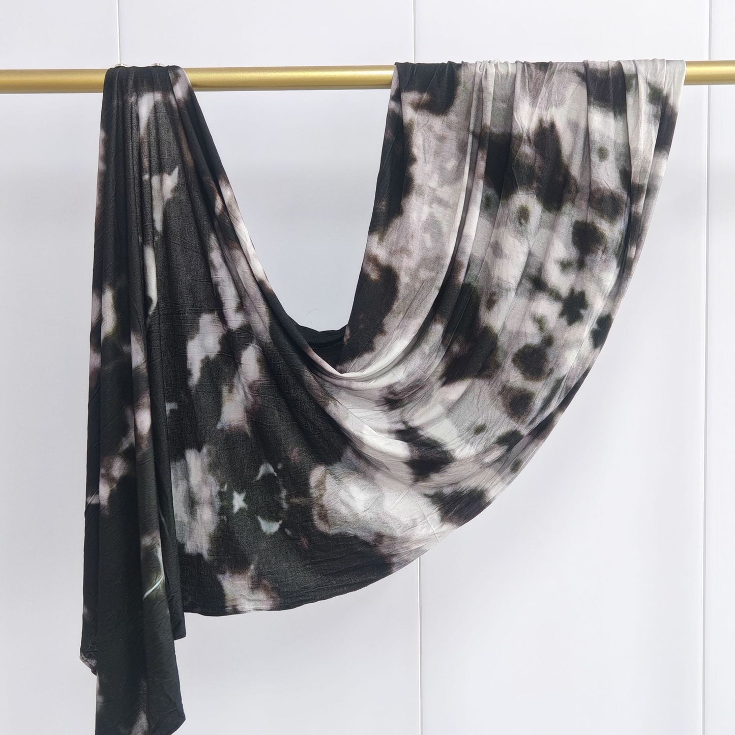 [High Quality Mercerized Cotton Print] Jersey Print Bohemian Watercolor Jersey Print Scarf