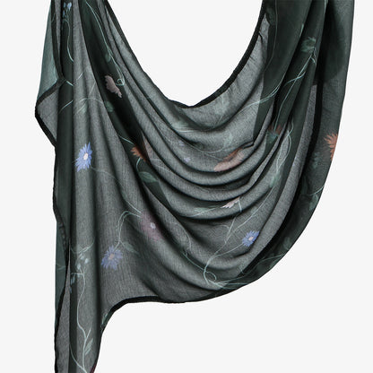 Southeast Asia's best-selling Bali yarn digital print versatile long scarf, fashionable trendy, soft, breathable, shawl headscarf