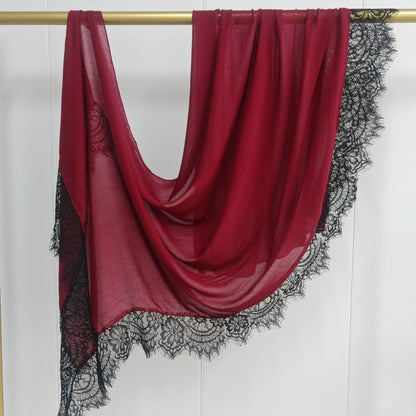 Cross-border explosive Malaysian cotton modal lace silk scarf headscarf skin-friendly, soft and breathable versatile scarf