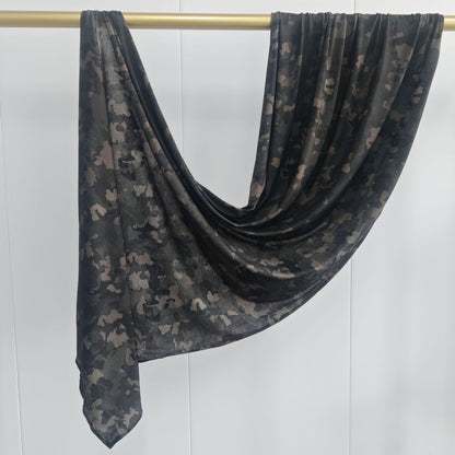 [High Quality Mercerized Cotton Print] Jersey Print Bohemian Watercolor Jersey Print Scarf