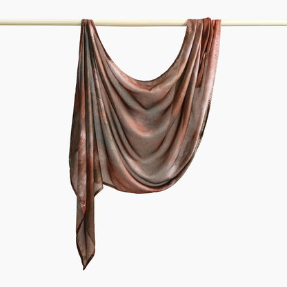 Southeast Asia's best-selling Bali yarn digital print versatile long scarf, fashionable trendy, soft, breathable, shawl headscarf