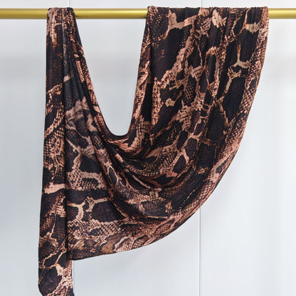 [High Quality Mercerized Cotton Print] Jersey Print Bohemian Watercolor Jersey Print Scarf