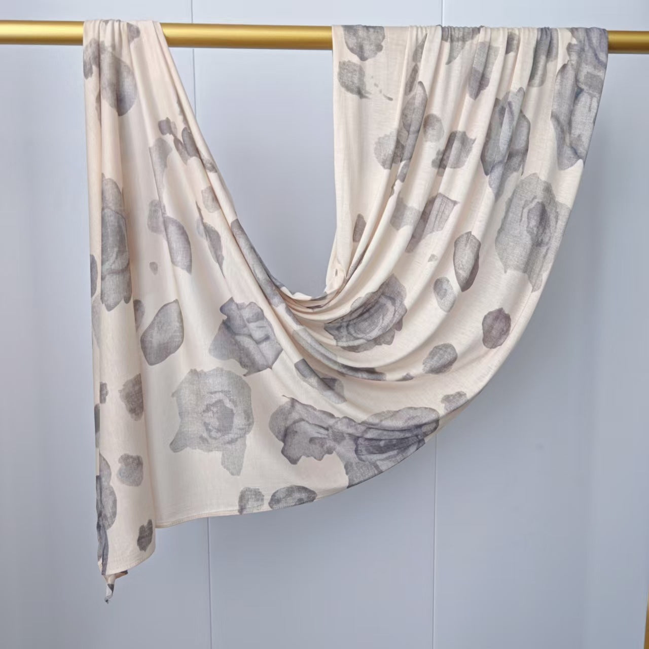 [High Quality Mercerized Cotton Print] Jersey Print Bohemian Watercolor Jersey Print Scarf