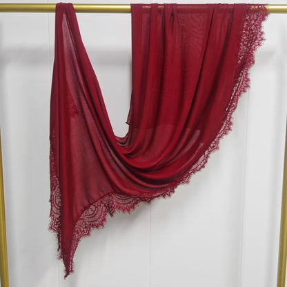 Cross-border explosive Malaysian cotton modal lace silk scarf headscarf skin-friendly, soft and breathable versatile scarf