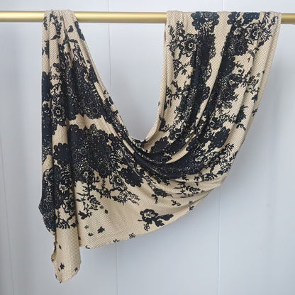 [High Quality Mercerized Cotton Print] Jersey Print Bohemian Watercolor Jersey Print Scarf