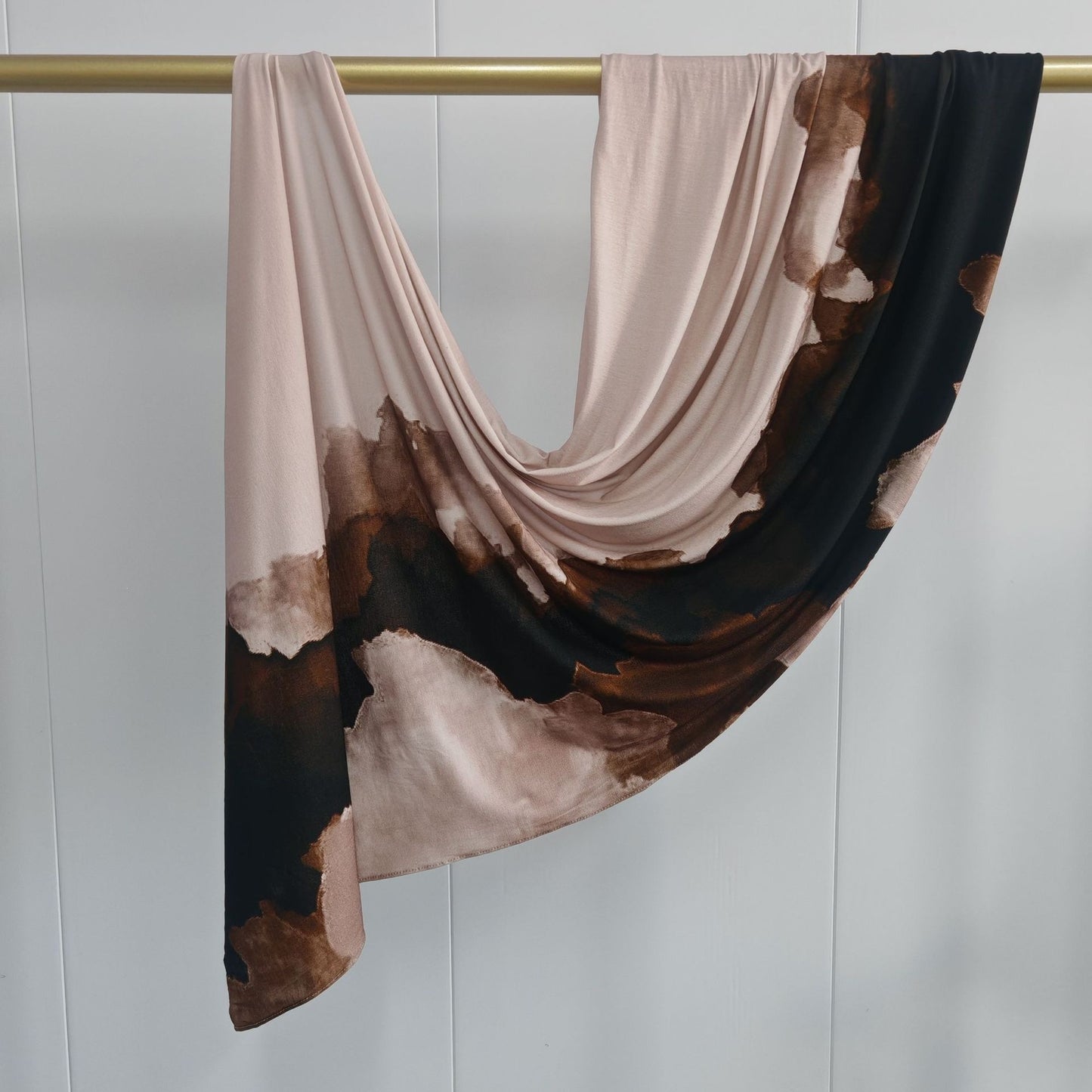 [High Quality Mercerized Cotton Print] Jersey Print Bohemian Watercolor Jersey Print Scarf