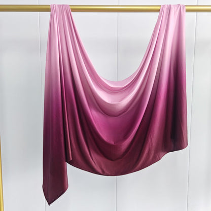 [Liquid jersey gradient] gradient liquid jersey premium Liquid Jersey hand-painted scarf for women