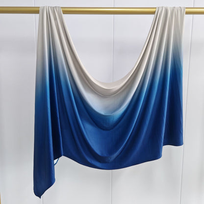 [Liquid jersey gradient] gradient liquid jersey premium Liquid Jersey hand-painted scarf for women