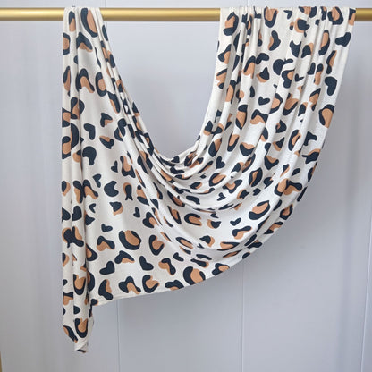 [High Quality Mercerized Cotton Print] Jersey Print Bohemian Watercolor Jersey Print Scarf