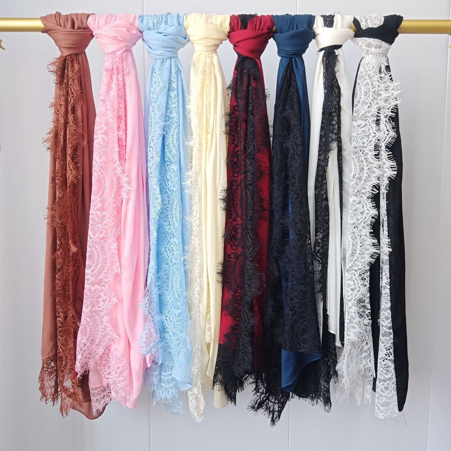 Cross-border explosive Malaysian cotton modal lace silk scarf headscarf skin-friendly, soft and breathable versatile scarf
