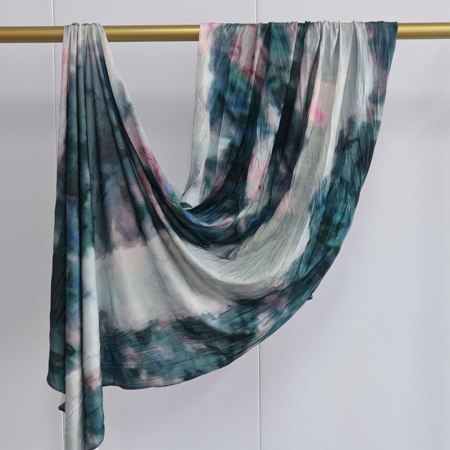 [High Quality Mercerized Cotton Print] Jersey Print Bohemian Watercolor Jersey Print Scarf