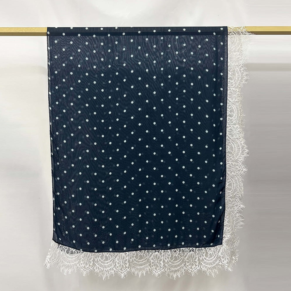 Modal print bohemian fashion lace scarf