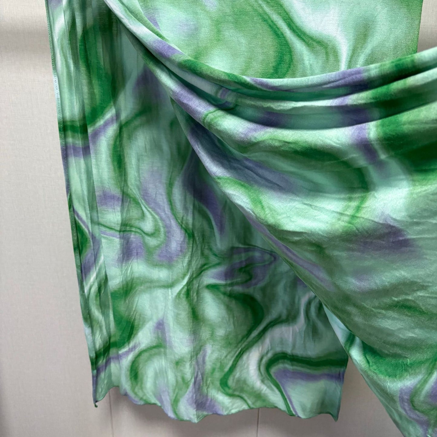 [Double-sided Printed 145g High Quality Mercerized Cotton] Bohemian Fashion Watercolor Marble Printed Scarf