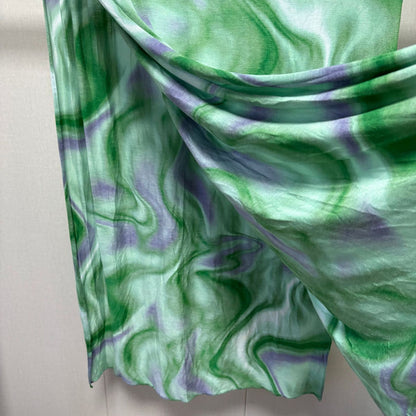 [Double-sided Printed 145g High Quality Mercerized Cotton] Bohemian Fashion Watercolor Marble Printed Scarf